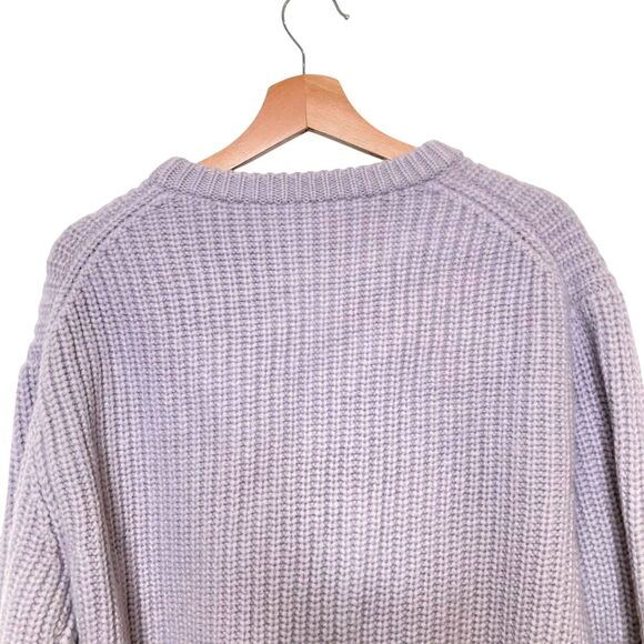 ARITZIA Wilfred Free Womens Large Wool Chucky Thick Crewneck Cropped Sweater - Picture 4 of 10